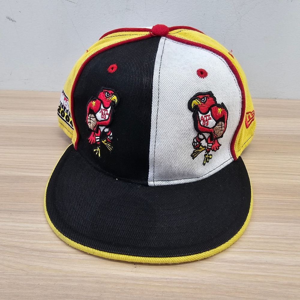 VTG Atlanta Hawks NBA Cap Mens 8 Black‎ Yellow All Star 2004 Colorblock NEW ERA